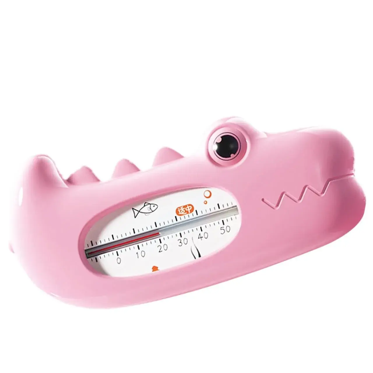 Termometru pentru Baie, Plutitor, Rezistent la apa, Multifunctional, Model Crocodil, 2.7x6.5x3.7 cm, Roz (5)