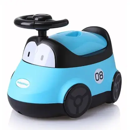Olita pentru Copii, +1an, Portabila, Design Masinuta cu Capac, Model Prietenos, Non-Toxic, Compartiment Detasabil, Usor de Curatat, Albastru (4)