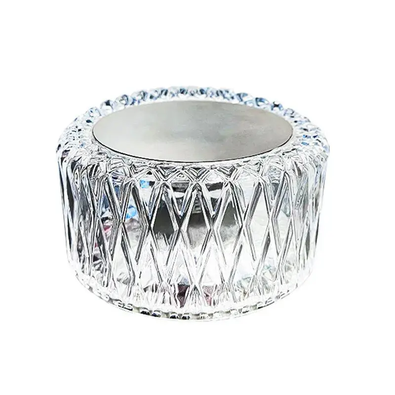 Lampa LED RGB 16, 3 Nivele de Intensitate, Incarcare USB, 3W, Cristal Acrilic, 6x12 cm, Telecomanda, Transparent