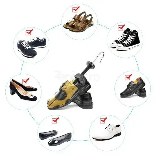 Set 2 Sanuri/Calapoade Reglabilile, pentru Alungit si Largit Pantofi, Geanta si Incaltator Incluse, Universale, Unisex, din ABS Premium, Arc, Marime 30 - 36, Galben (5)