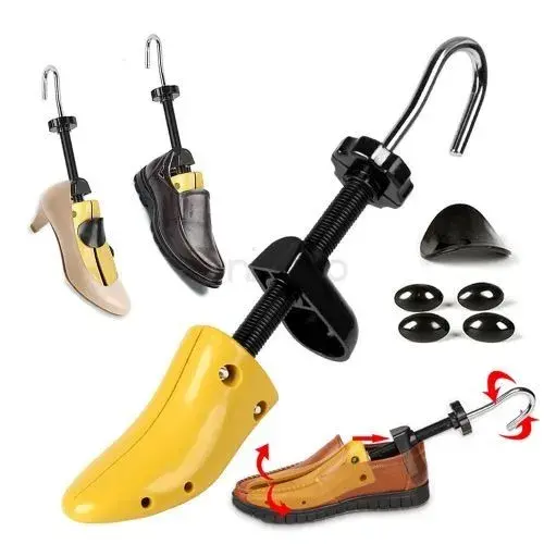 Set 2 Sanuri/Calapoade Reglabilile, pentru Alungit si Largit Pantofi, Geanta si Incaltator Incluse, Universale, Unisex, din ABS Premium, Arc, Marime 30 - 36, Galben (6)