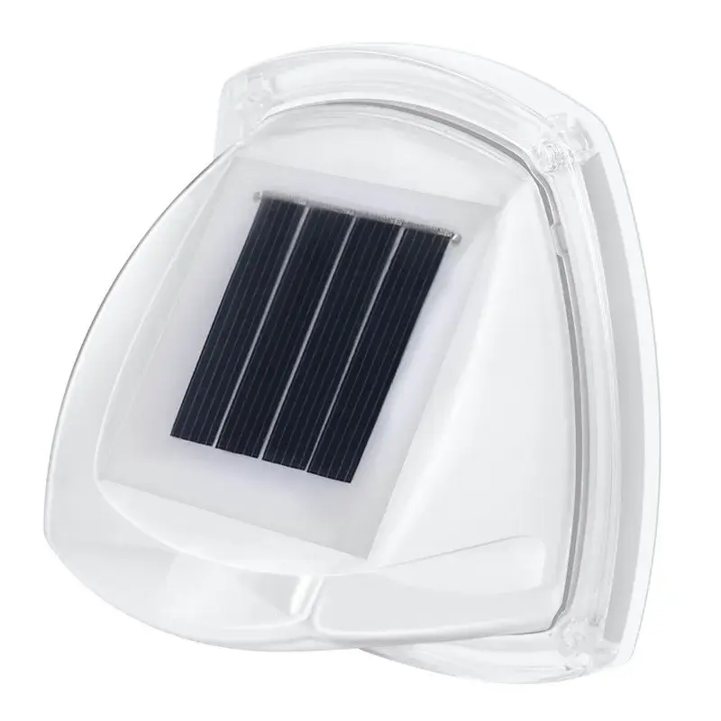 Lampa Solara LED pentru Gradina, Set 2 Bucati, Tip Aplica pe Perete, 8.5 x 9 cm, 2V, ABS, 600mAh, Rezistent la apa, 8 LED-uri Alb Rece, Alb (3)