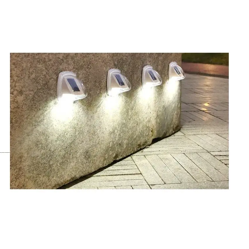 Lampa Solara LED pentru Gradina, Set 2 Bucati, Tip Aplica pe Perete, 8.5 x 9 cm, 2V, ABS, 600mAh, Rezistent la apa, 8 LED-uri Alb Rece, Alb (4)