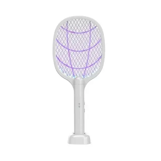 Lampa Electrica Impotriva Tantarilor, 43 x 18 x 9.2 cm, Reincarcabila cu Cablu USB Inclus, Plasa din Aluminum Alb