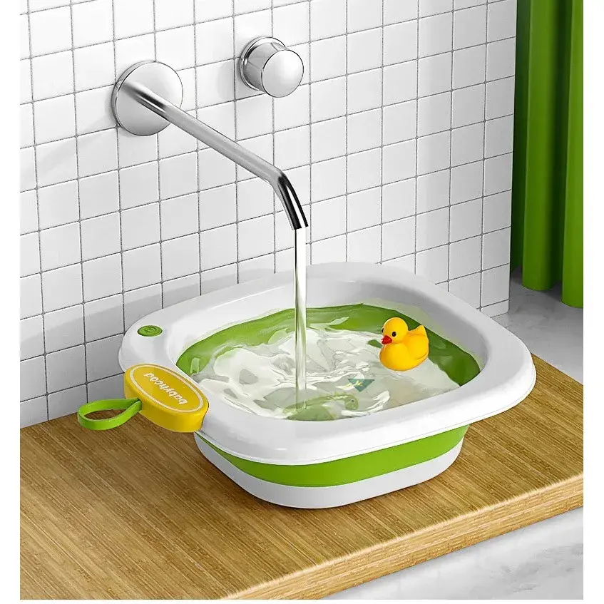 Lavoar Pliabil, pentru Copii 1-8 Ani, Model Animat, din PP+TPE, 32x29x10 cm, Verde (3)