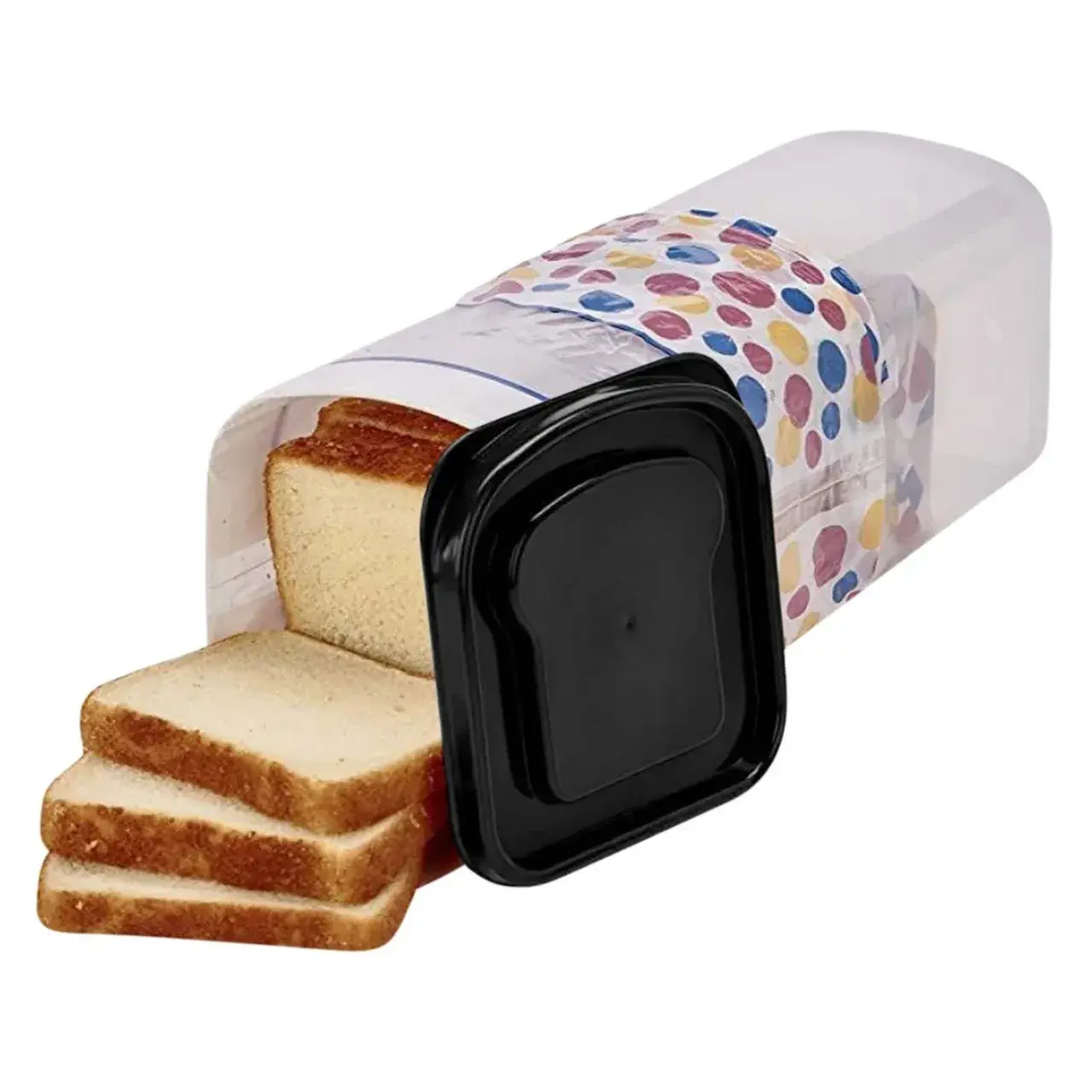 Cutie Depozitare Paine, din Plastic, 34 x 13 cm, Pastreaza Prospetimea, Capac (2)