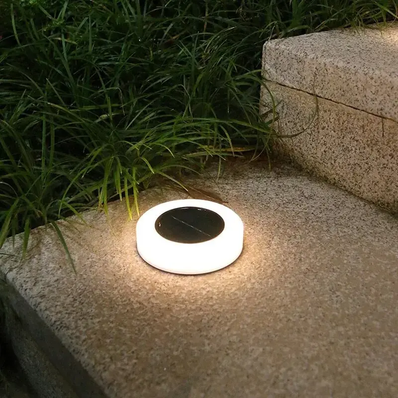 Lampa solara LED, sub forma de cerc, pentru gazon sau gradina, Rezistenta la apa, Alb cald (4)