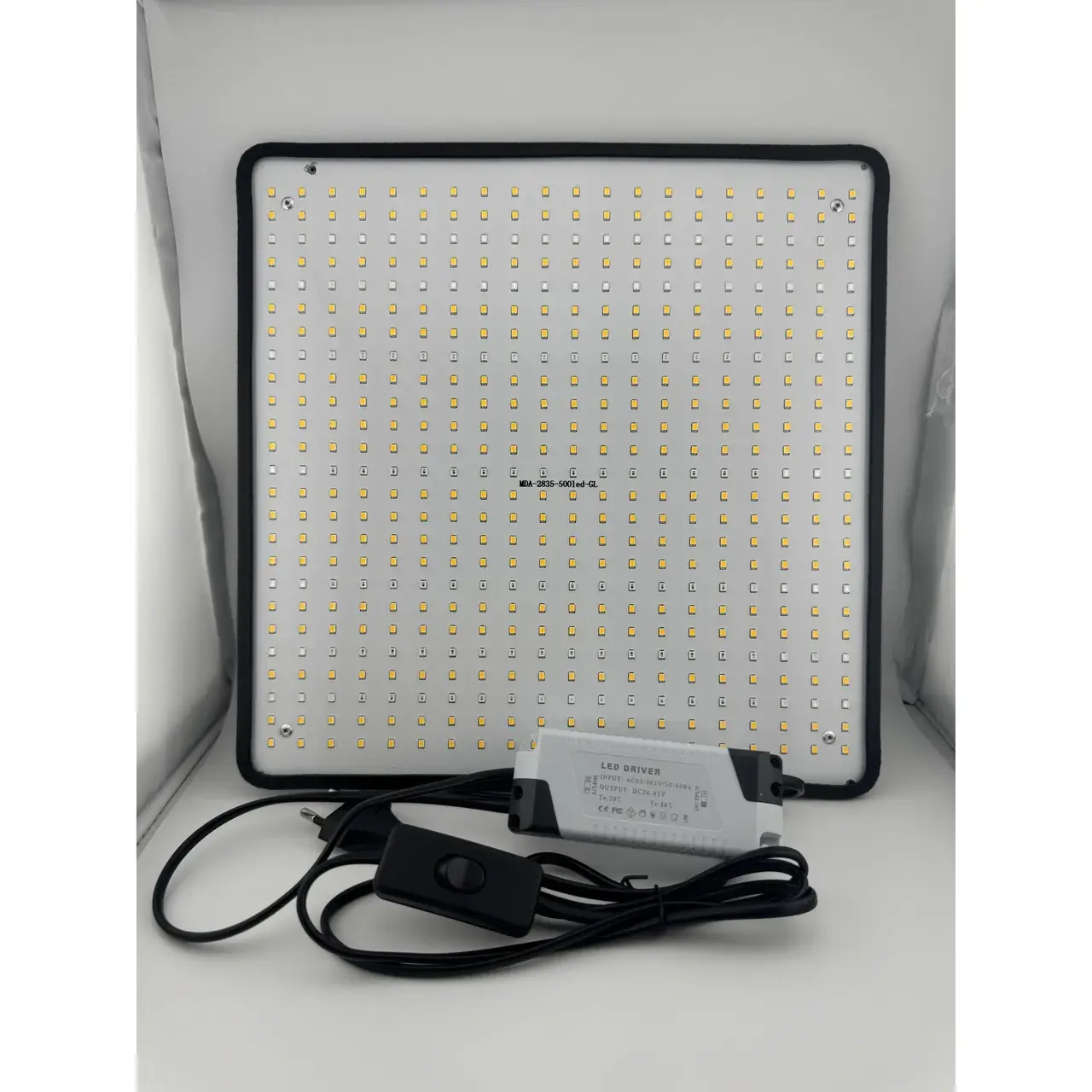 Lampa Crestere Plante, Model Keel Edge, 500 LED, 85-265 V, 45 W, Spectru Alb Cald, Rosu si Albastru, 30 x 30 cm, Negru (4)