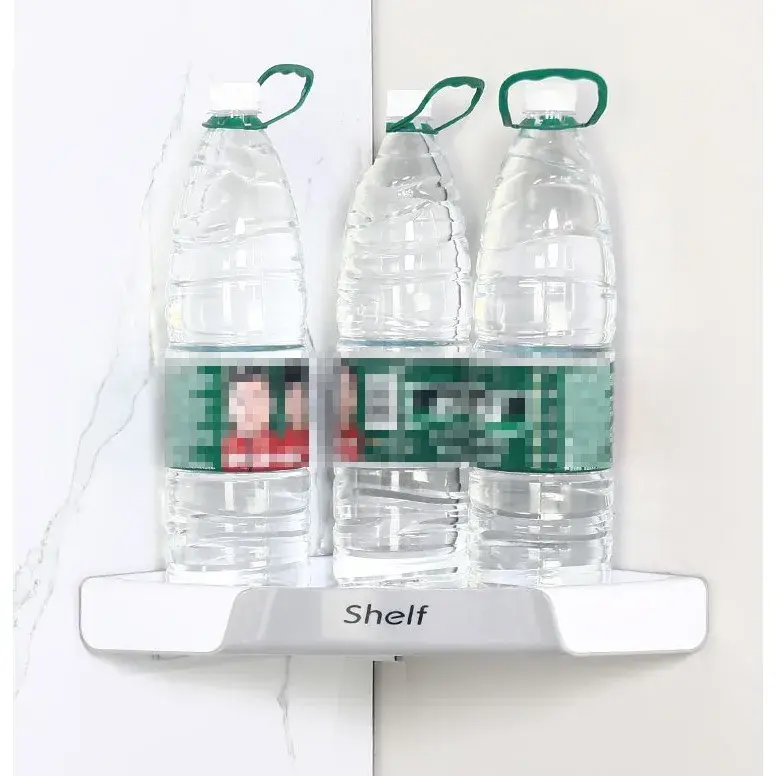 Raft Coltar pentru Baie si Bucatarie, Montare Fara Gaurire, Plastic Rezistent, 28 x 39 cm, Gri (3)