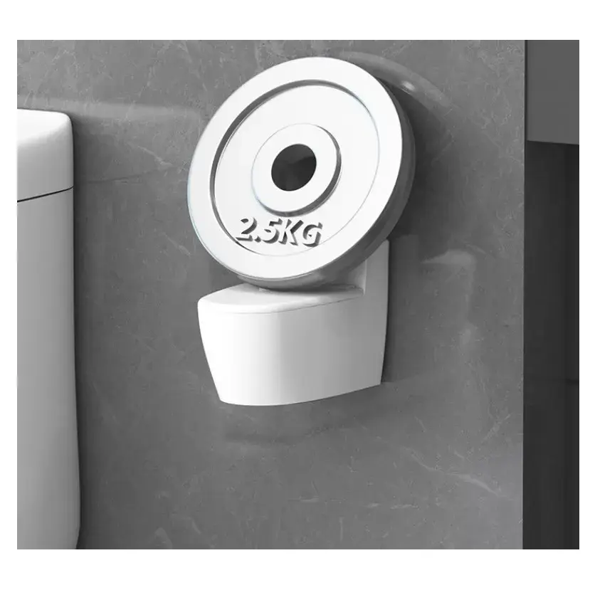 Scrumiera creativa, Forma de Toaleta, Capac Alb, Material ABS si Otel Inoxidabil, 12.5 x 10 x 8 cm, Fixare prin Lipire sau De Sine Statator, pentru Baie, Camera, Bucatarie, Balcon, Alb, model 2 (4)