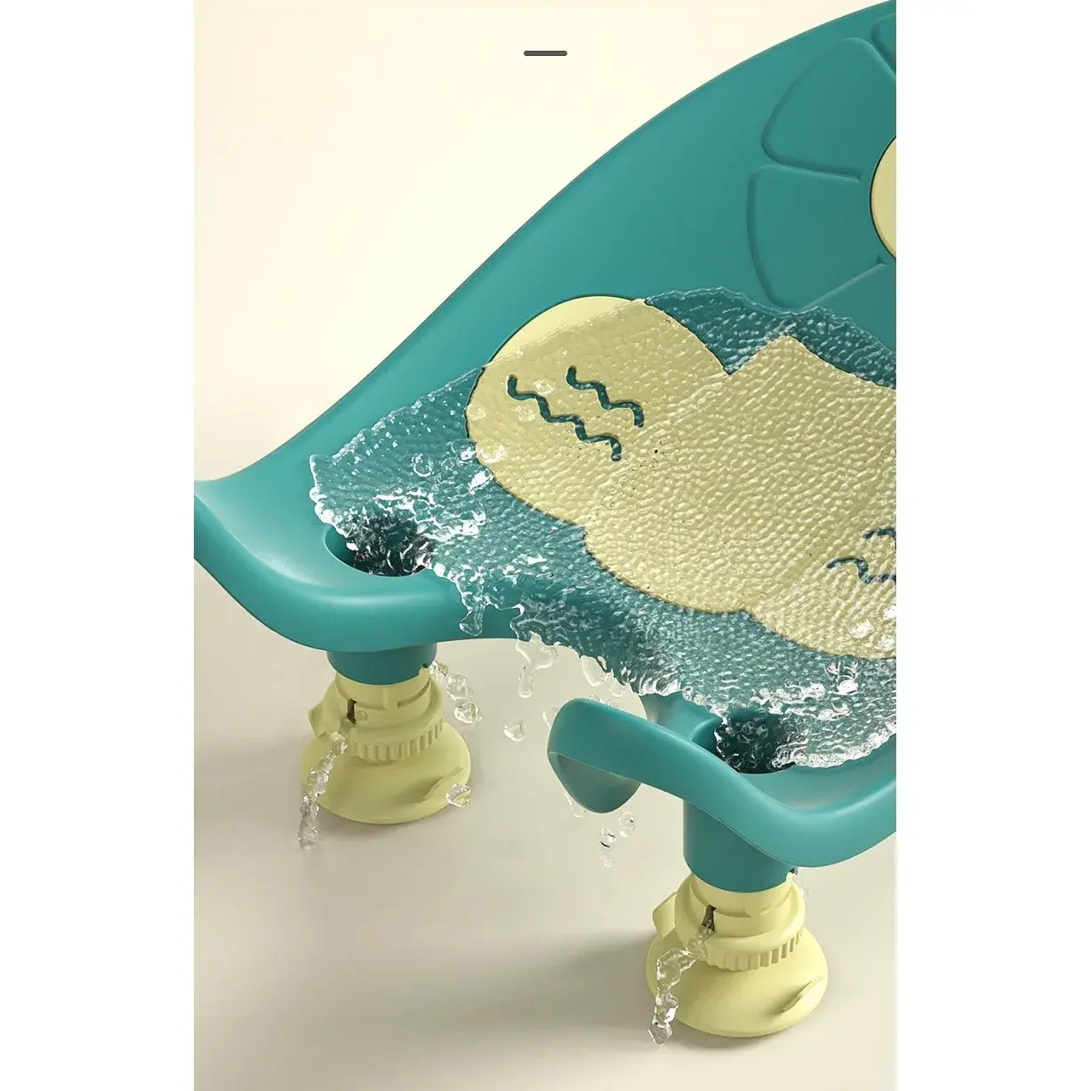 Suport de Baie Bebelusi, 0-12 luni, Montare pe Chiuveta/Lavoar/Cada, Ventuze Antiderapante cu Intaltime Reglabila, 50 x 24 x 12.5 cm, Verde (3)
