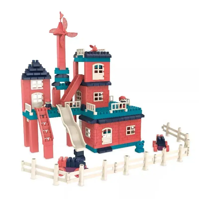 Set constuctii, Casa si curte, 251 piese, Multicolor (2)
