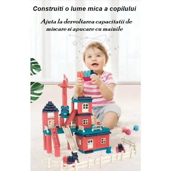 Set constuctii, Casa si curte, 251 piese, Multicolor (3)