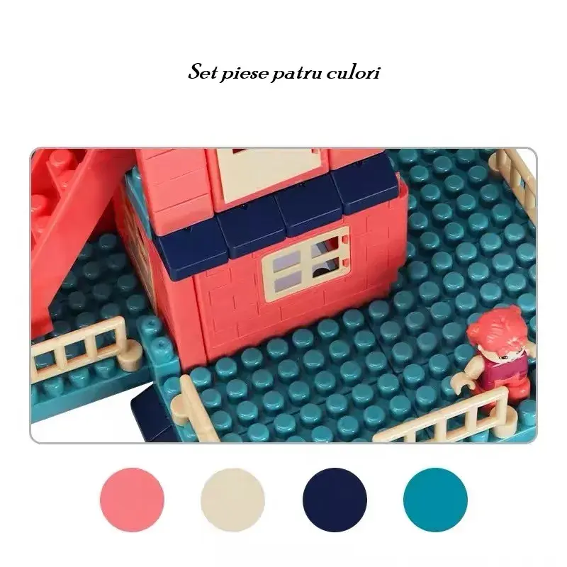 Set constuctii, Casa si curte, 251 piese, Multicolor (4)