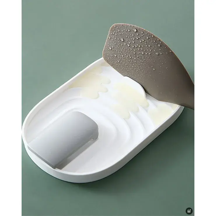 Suport Pliabil, pentru Capace, Linguri, Multifunctional, Plasare pe Blatul de Bucatarie, 11.5 x 18 x 2.2 cm, Albastru inchis (7)